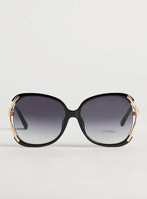 Side Cut-Out Square Sunglasses