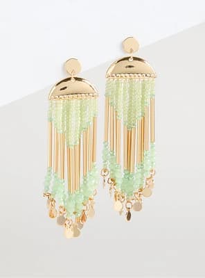 Beaded Fringe Earring