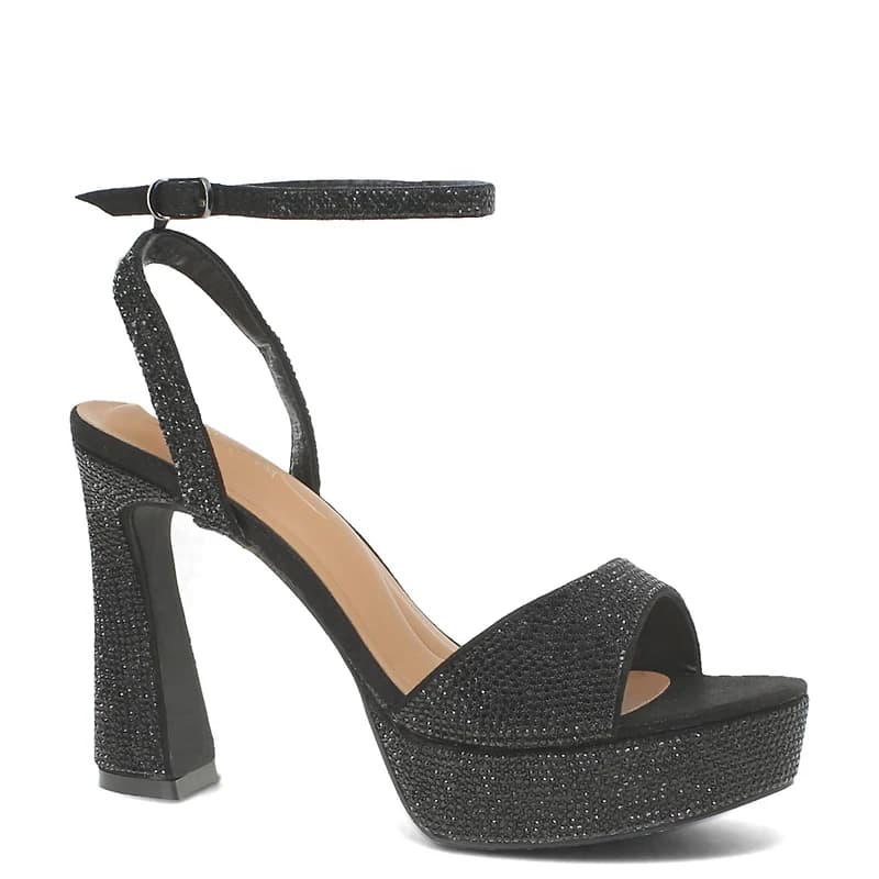 SAKARI Black Leather & Gems