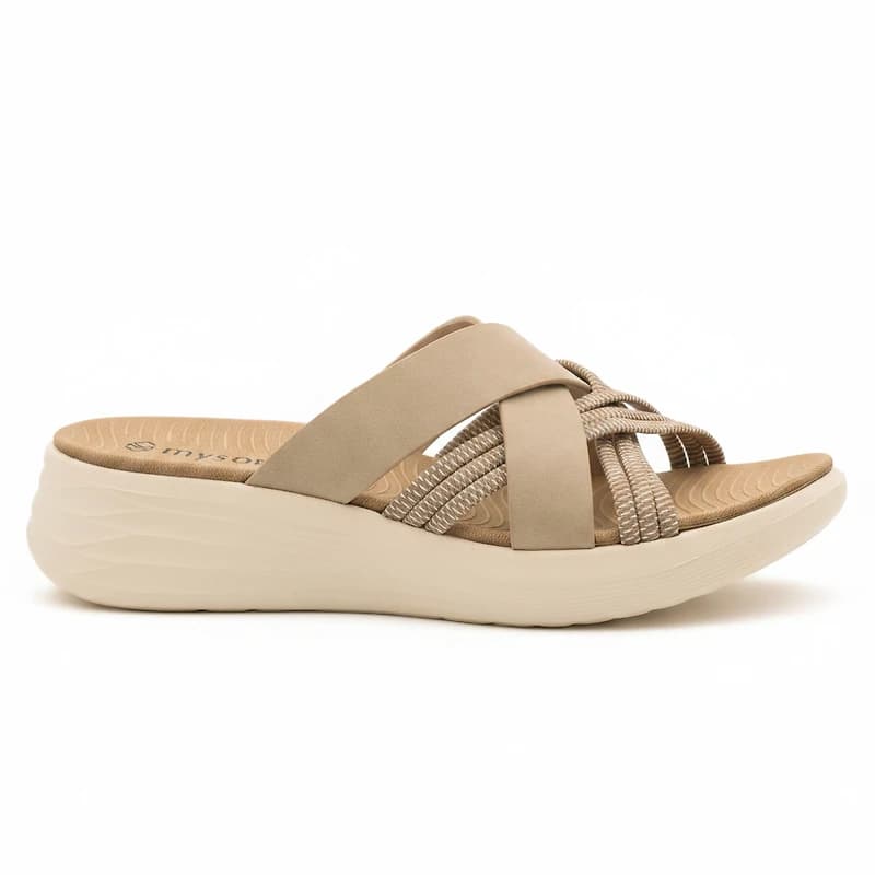 CORABEL Beige Faux Leather