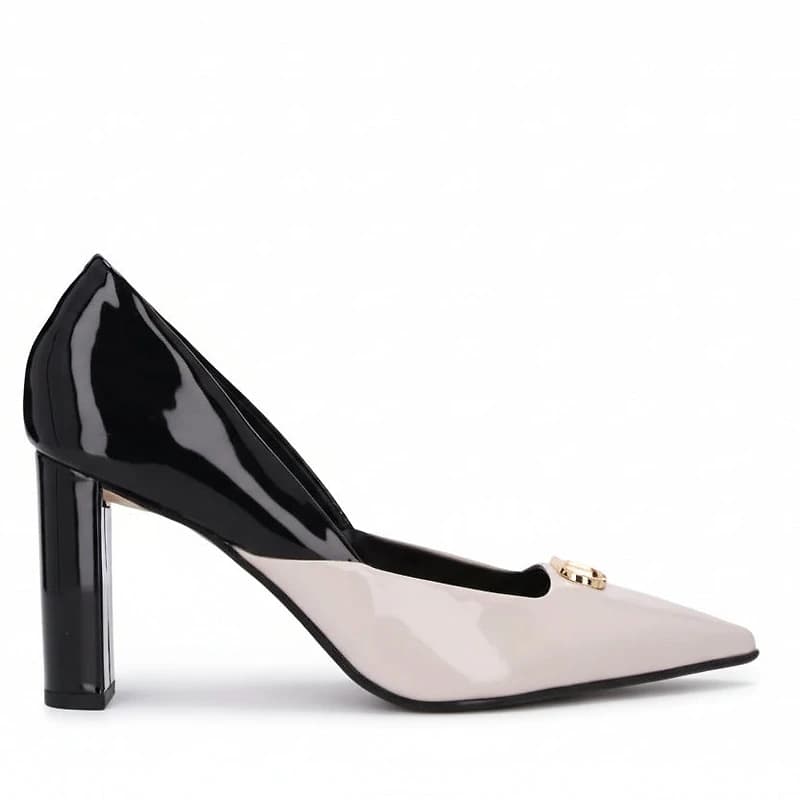JAXIRA Black & White Patent Leather
