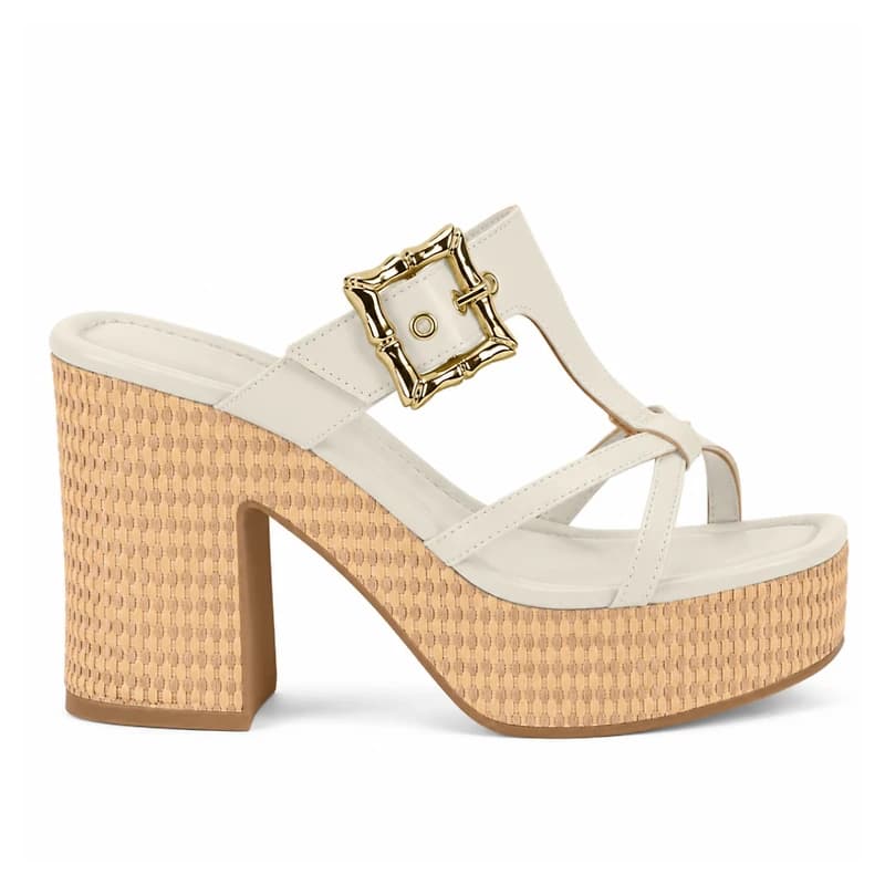 CASIRA OFF WHITE FAUX LEATHER