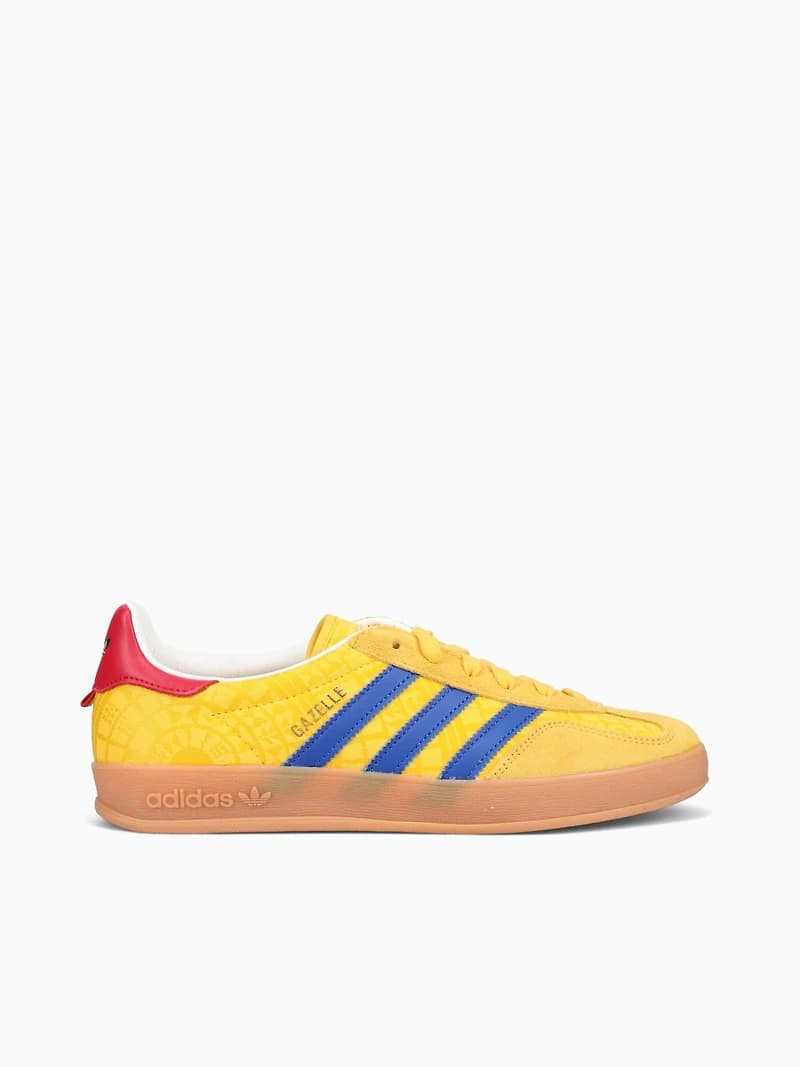 Gazelle Indoor Gold Blue Red suede