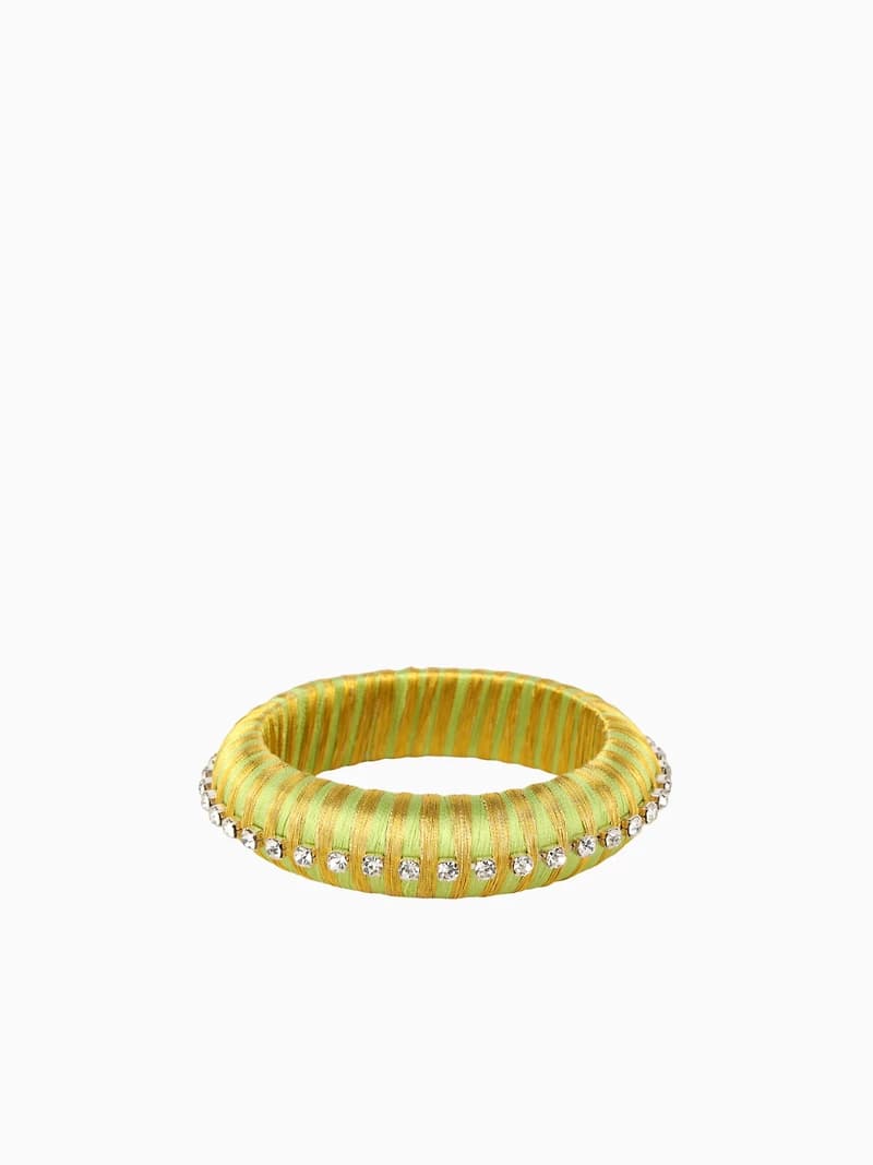 Malia Silk Wrap Bangle With Crystals