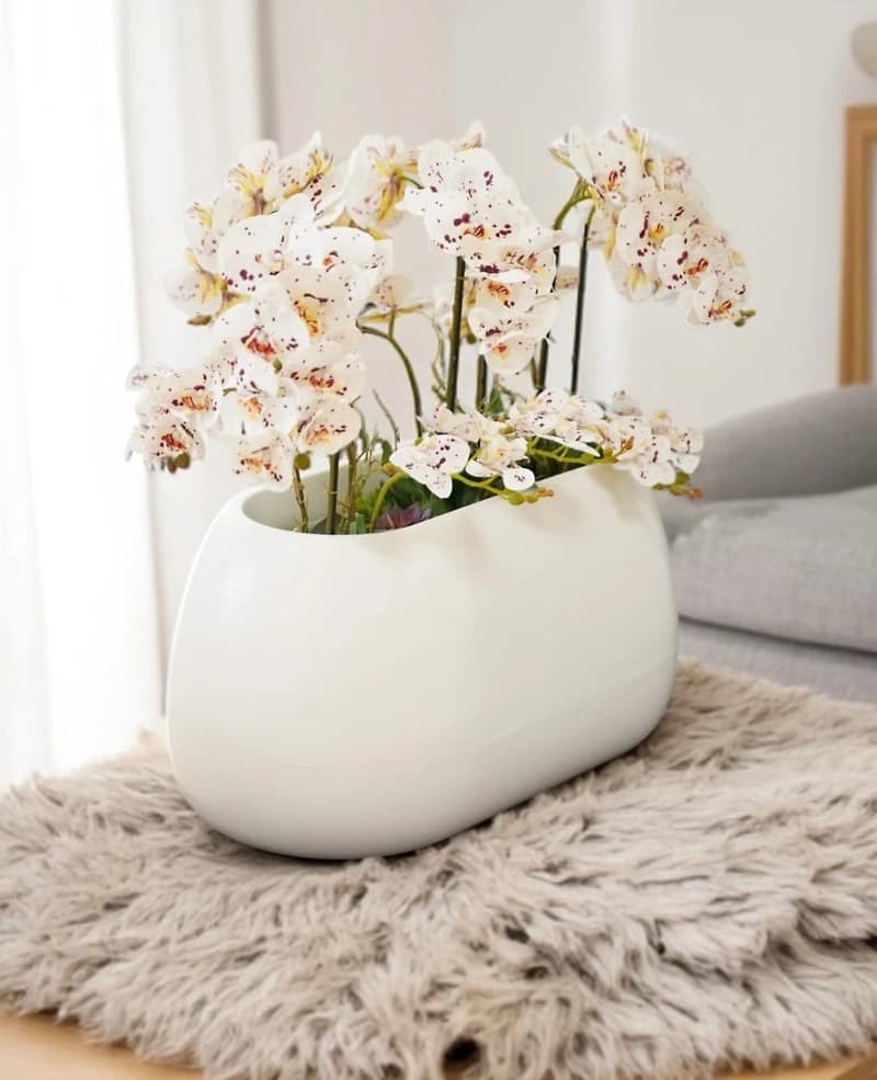 14" VASE OCA - WHITE