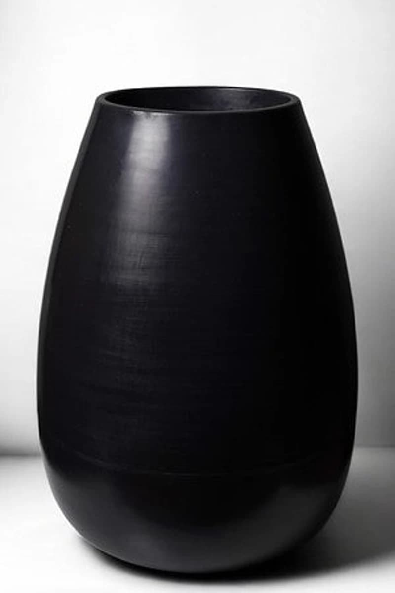 33" VASE OCA - BLACK