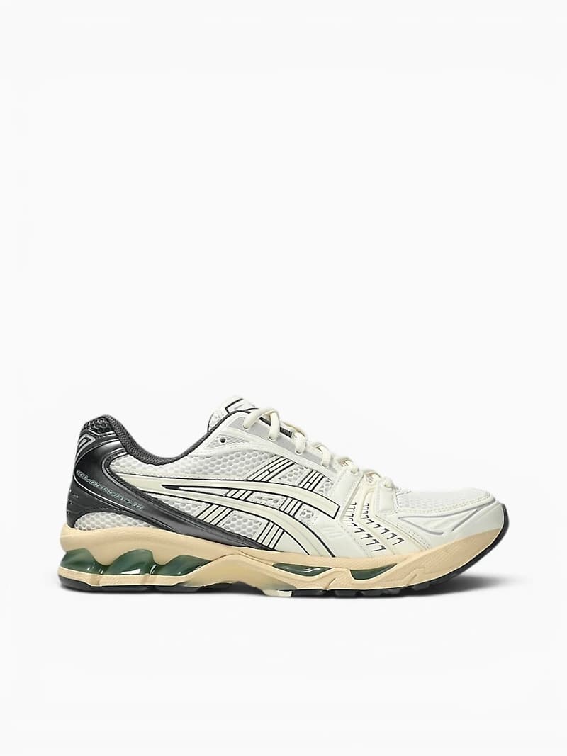 Gelkayano 14 Cream Obsidian lea Mesh