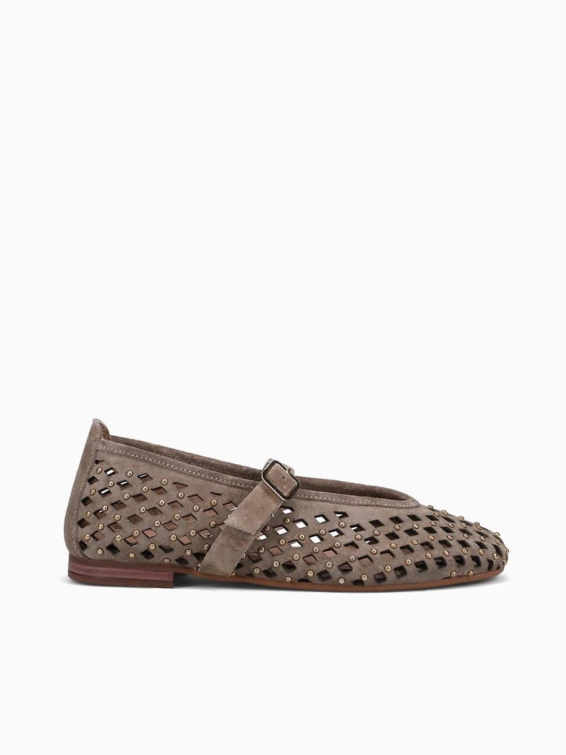 Zeynep Cappuccino Suede Leather