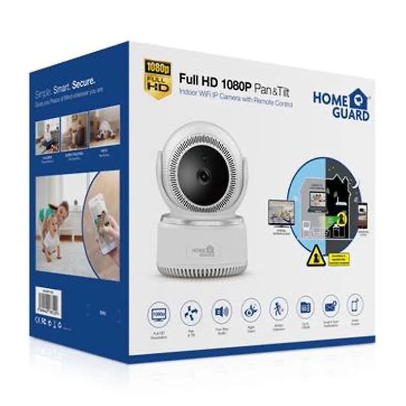 HomeGuard Full HD 1080P Pan & Tilt WI-FI Camera with Remote Control