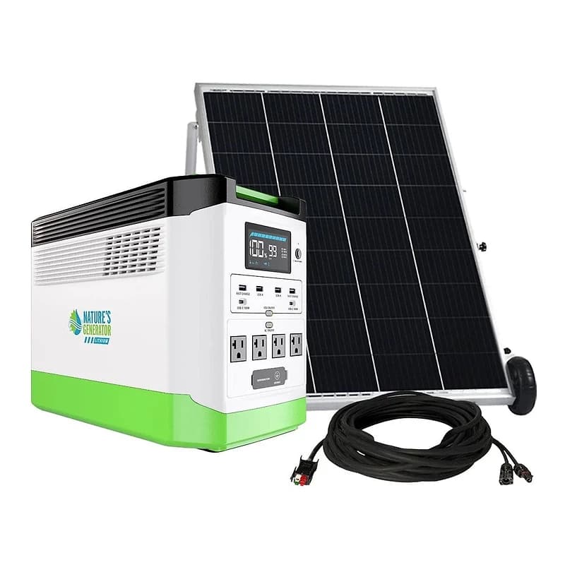 Nature's Generator Lithium 1800 / 3600W Surge with solar panel included
