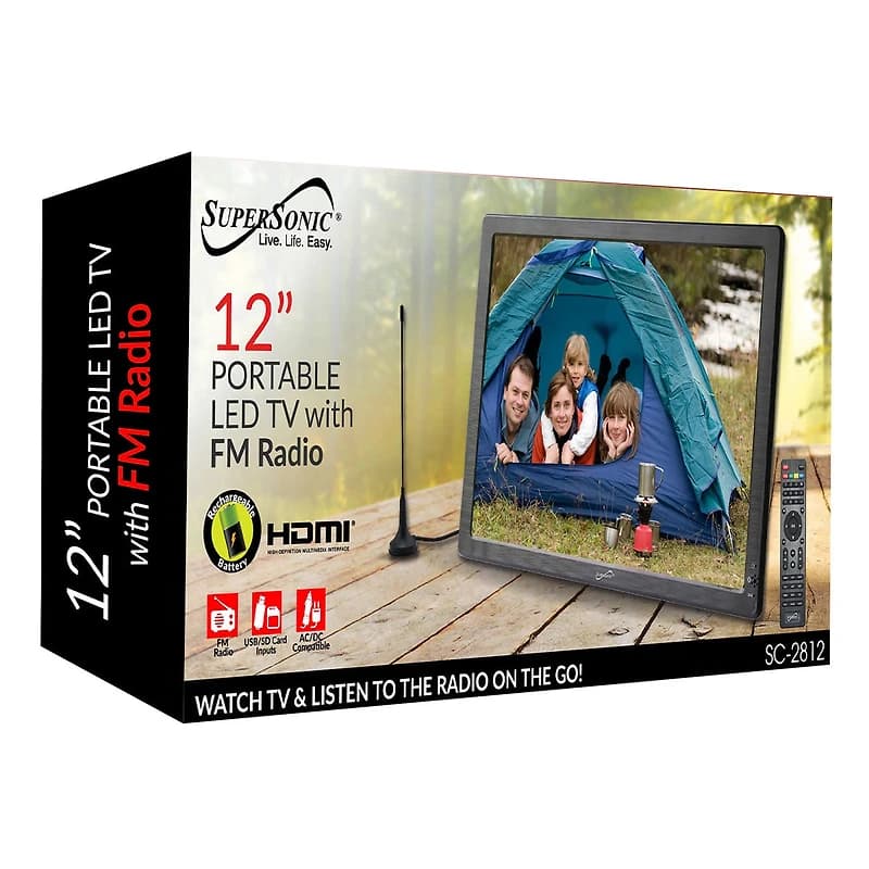 SuperSonic 12.1” Portable TV