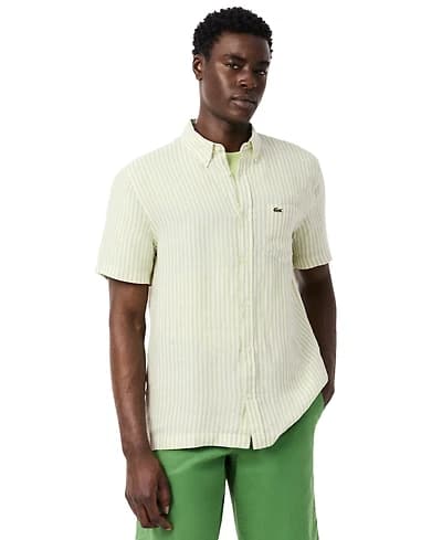Lacoste Men's Regular-Fit Linen Shirt